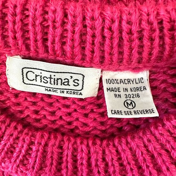 Vintage Sweater Vest Knit Grandma Cottage Core 80’s 90’s Retro Cristina’s - Picture 7 of 8